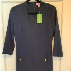 Lilly Pulitzer Navy 3/4 Sleeve Dress